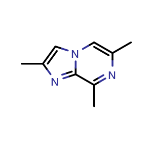 Chemical structure of 2,6,8-trimethylimidazo[1,2-a]pyrazine , CAS 2751780-30-8, AChemBlock T91985