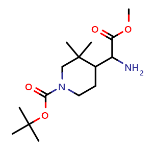 tert-butyl 4-(1-amino-2-methoxy-2-oxo-ethyl)-3,3-dimethyl-piperidine-1-carboxylate