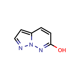 Chemical structure of pyrazolo[1,5-b]pyridazin-6-ol , CAS 2411637-09-5, AChemBlock T92077
