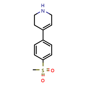 Chemical structure of 1,2,3,6-tetrahydro-4-(4-(methylsulfonyl)phenyl)pyridine , CAS 896743-60-5, AChemBlock T92087