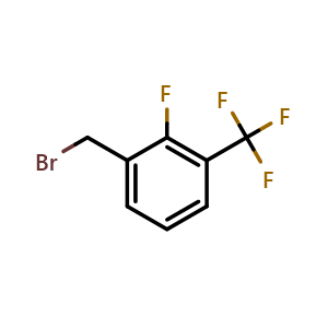 Chemical structure of 2-Fluoro-3-(trifluoromethyl)benzyl bromide , CAS 184970-25-0, AChemBlock T92106