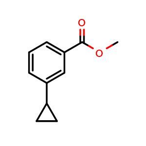 Chemical structure of methyl 3-cyclopropylbenzoate , CAS 148438-02-2, AChemBlock T92123