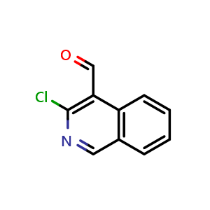 Chemical structure of 3-Chloroisoquinoline-4-carbaldehyde , CAS 120285-29-2, AChemBlock T92147