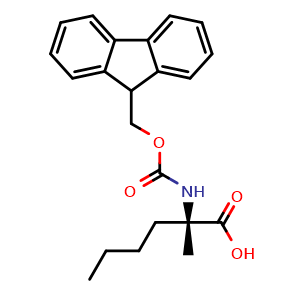Chemical structure of Fmoc-a-methyl-L-norleucine , CAS 2226710-38-7, AChemBlock T92167