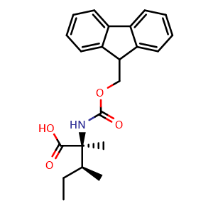 Chemical structure of Fmoc-a-methyl-L-Isoleucine , CAS 2124196-75-2, AChemBlock T92169