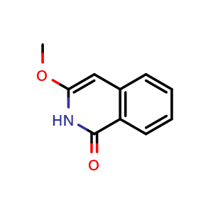Chemical structure of 3-methoxy-2H-isoquinolin-1-one , CAS 59048-50-9, AChemBlock T92190