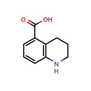 Chemical structure of 1,2,3,4-tetrahydroquinoline-5-carboxylic acid , CAS 114527-54-7, AChemBlock T92278