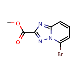 Chemical structure of methyl 5-bromo-[1,2,4]triazolo[1,5-a]pyridine-2-carboxylate , CAS 1159812-96-0, AChemBlock T92299