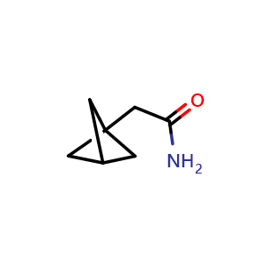 Chemical structure of 2-(1-bicyclo[1.1.1]pentanyl)acetamide , CAS 2242694-16-0, AChemBlock T92317