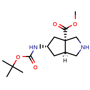 methyl (3aS,5S,6aS)-5-(tert-butoxycarbonylamino)-2,3,4,5,6,6a-hexahydro-1H-cyclopenta[c]pyrrole-3a-carboxylate