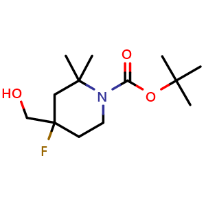 tert-butyl 4-fluoro-4-(hydroxymethyl)-2,2-dimethyl-piperidine-1-carboxylate
