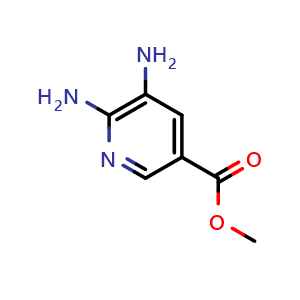 Chemical structure of methyl 5,6-diaminopyridine-3-carboxylate , CAS 104685-76-9, AChemBlock T92436