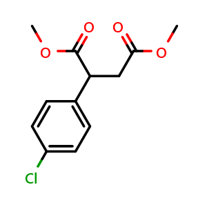 Chemical structure of dimethyl 2-(4-chlorophenyl)succinate , CAS 36122-30-2, AChemBlock T92452