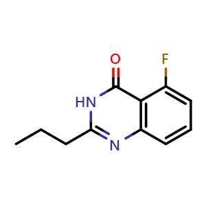 Chemical structure of 5-fluoro-2-propylquinazolin-4(3H)-one , CAS 1683575-52-1, AChemBlock T92454