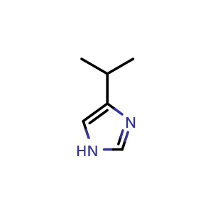 Chemical structure of 4-isopropyl-1H-imidazole , CAS 58650-48-9, AChemBlock T92471