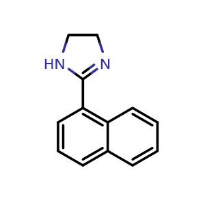 Chemical structure of 2-(naphthalen-1-yl)-4,5-dihydro-1H-imidazole , CAS 13623-57-9, AChemBlock T92488
