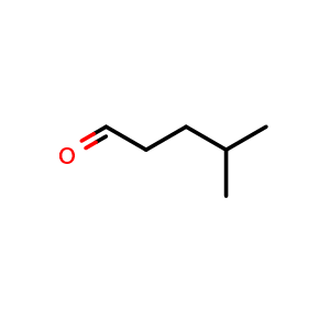 Chemical structure of 4-Methylvaleraldehyde , CAS 1119-16-0, AChemBlock T92506