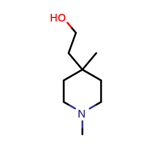 Chemical structure of 2-(1,4-dimethyl-4-piperidyl)ethanol , CAS 1081791-63-0, AChemBlock T92608