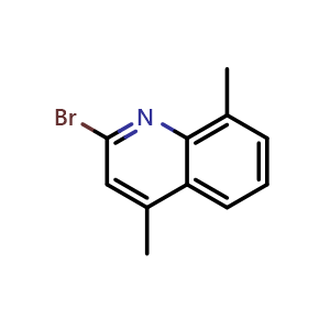 Chemical structure of 2-Bromo-4,8-dimethylquinoline , CAS 103858-49-7, AChemBlock T92640