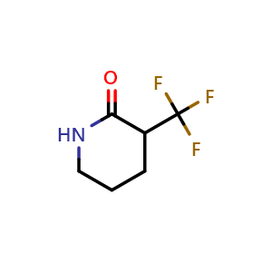 Chemical structure of 3-(trifluoromethyl)piperidin-2-one , CAS 1000934-03-1, AChemBlock T92662
