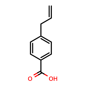 Chemical structure of 4-allylbenzoic acid , CAS 1076-99-9, AChemBlock T92666