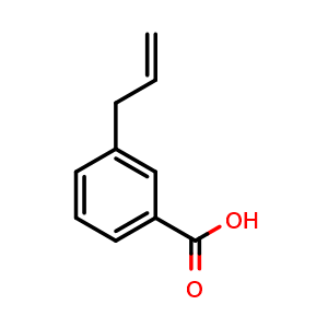 Chemical structure of 3-allylbenzoic acid , CAS 1077-07-2, AChemBlock T92667