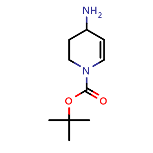 Chemical structure of tert-butyl 4-amino-3,4-dihydro-2H-pyridine-1-carboxylate , CAS 2387598-10-7, AChemBlock T92679