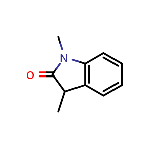 Chemical structure of 1,3-dimethylindolin-2-one , CAS 24438-17-3, AChemBlock T92716