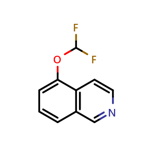 Chemical structure of 5-(difluoromethoxy)isoquinoline , CAS 1261494-92-1, AChemBlock T92764