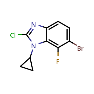 6-bromo-2-chloro-1-cyclopropyl-7-fluoro-1H-benzo[d]imidazole