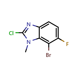 7-bromo-2-chloro-6-fluoro-1-methyl-1H-benzo[d]imidazole