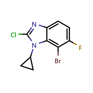 7-bromo-2-chloro-1-cyclopropyl-6-fluoro-1H-benzo[d]imidazole