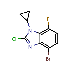 4-bromo-2-chloro-1-cyclopropyl-7-fluoro-1H-benzo[d]imidazole