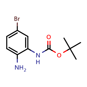 Chemical structure of tert-butyl 2-amino-5-bromophenylcarbamate , CAS 1609929-63-6, AChemBlock T92861