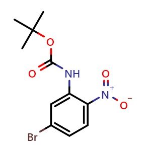 Chemical structure of tert-butyl 5-bromo-2-nitrophenylcarbamate , CAS 1404561-05-2, AChemBlock T92862