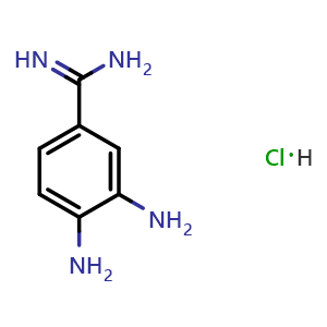 Chemical structure of 3,4-diaminobenzene-1-carboximidamide hydrochloride , CAS 66717-58-6, AChemBlock T92903