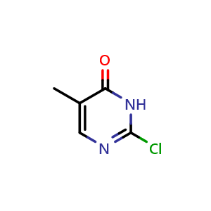 Chemical structure of 2-chloro-5-methyl-1H-pyrimidin-6-one , CAS 1246763-80-3, AChemBlock T92904