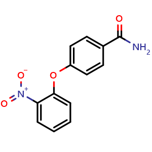 Chemical structure of 4-(2-Nitrophenoxy)benzamide , CAS 106163-99-9, AChemBlock T92938