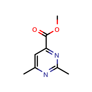 Chemical structure of methyl 2,6-dimethylpyrimidine-4-carboxylate , CAS 54198-73-1, AChemBlock T92941