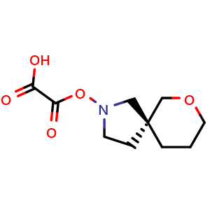 Chemical structure of (5R)-7-oxa-2-azaspiro[4.5]decane hemioxalate , CAS 2411592-39-5, AChemBlock T92949