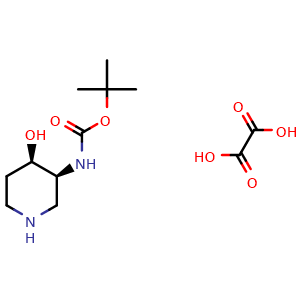 tert-butyl N-[(3S,4R)-4-hydroxy-3-piperidyl]carbamate oxalic acid