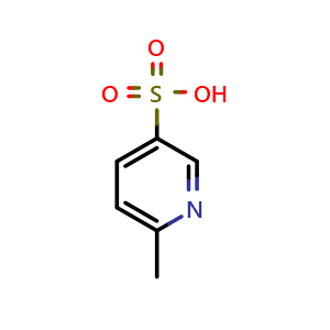 Chemical structure of 6-Methylpyridine-3-sulfonic acid , CAS 4808-69-9, AChemBlock T92996