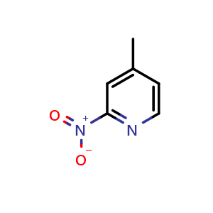 Chemical structure of 4-methyl-2-nitropyridine , CAS 18368-71-3, AChemBlock T93011