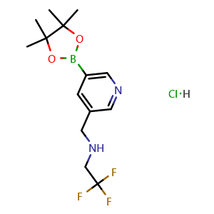 2,2,2-trifluoro-N-((5-(4,4,5,5-tetramethyl-1,3,2-dioxaborolan-2-yl)pyridin-3-yl)methyl)ethanamine hydrochloride