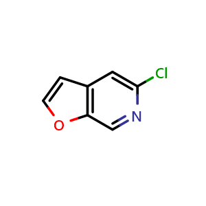 Chemical structure of 5-chlorofuro[2,3-c]pyridine , CAS 1782264-34-9, AChemBlock T93046