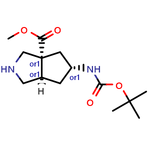 methyl rel-(3aR,5R,6aR)-5-(tert-butoxycarbonylamino)-2,3,4,5,6,6a-hexahydro-1H-cyclopenta[c]pyrrole-3a-carboxylate