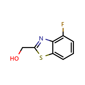 Chemical structure of (4-Fluorobenzo[d]thiazol-2-yl)methanol , CAS 1188025-81-1, AChemBlock T93074