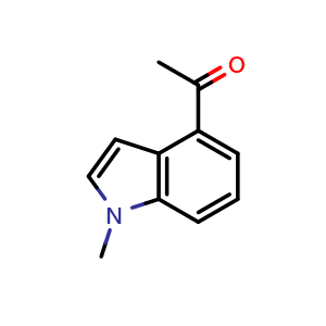 Chemical structure of 1-(1-methyl-1H-indol-4-yl)ethanone , CAS 120160-29-4, AChemBlock T93079