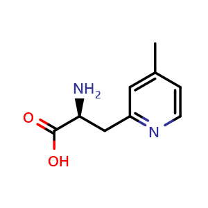 Chemical structure of (2S)-2-amino-3-(4-methyl-2-pyridyl)propanoic acid , CAS 1269925-48-5, AChemBlock T93106
