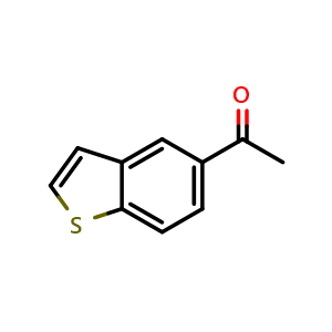 Chemical structure of 1-(1-benzothiophen-5-yl)ethanone , CAS 1128-88-7, AChemBlock T93141
